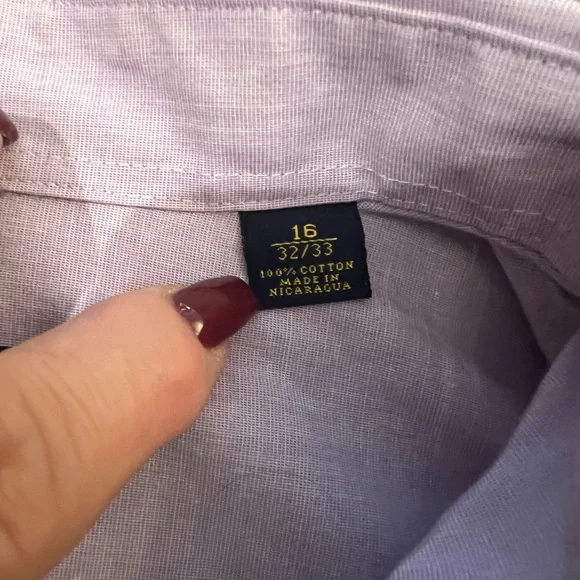 Men’s Club Room Long Sleeve Shirt- Size 16 32/33 - Picture 2 of 6